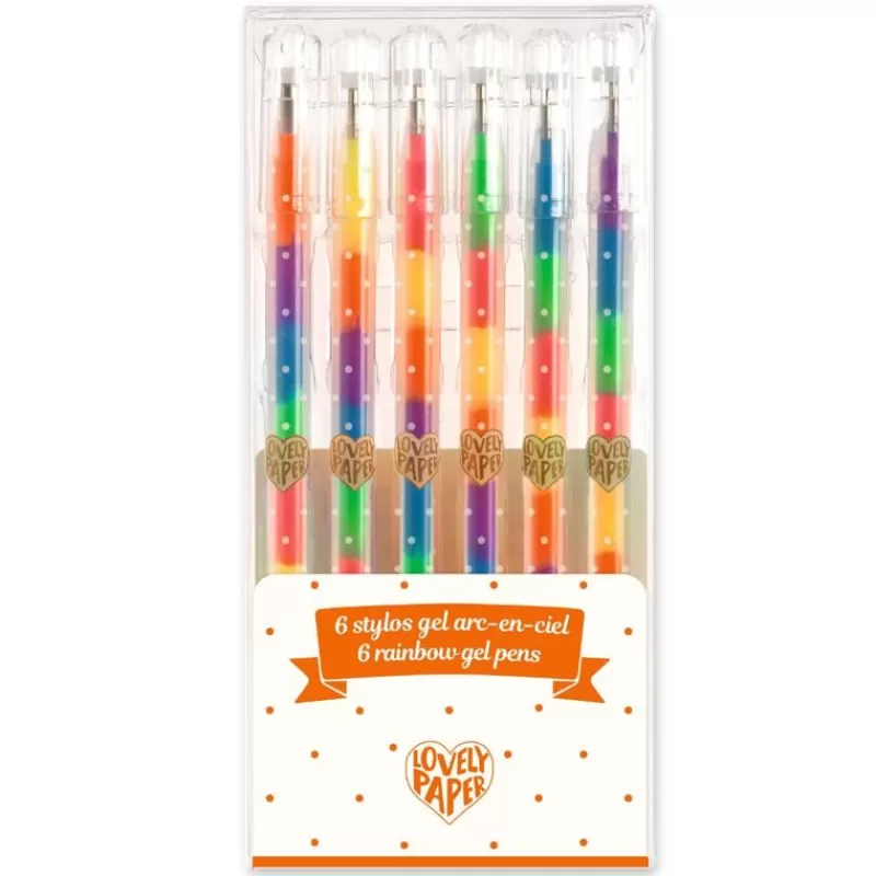 Clearance 6 Rainbow Gel Pens Tegn & Mal