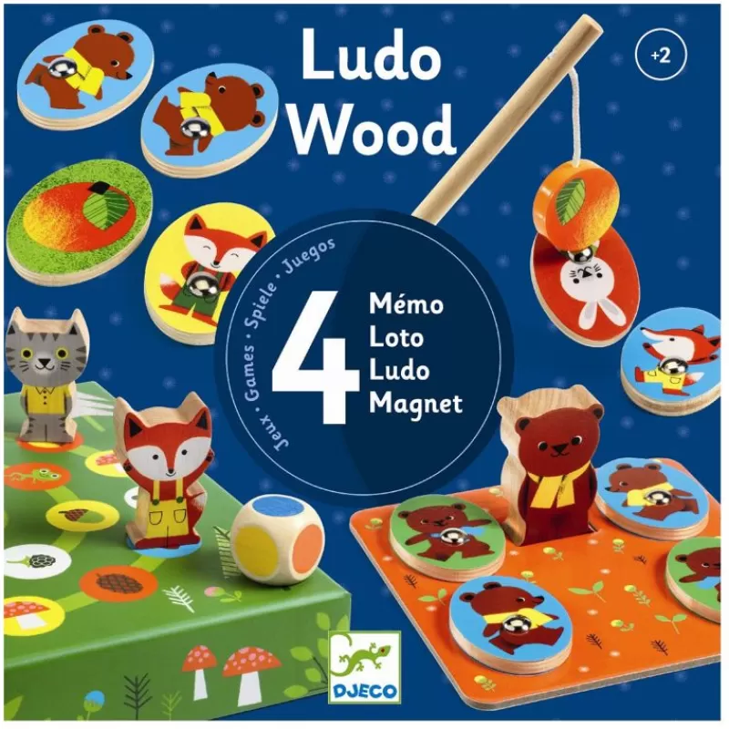 Best Traelaerespil, Ludo Wood 4 Spil Spil