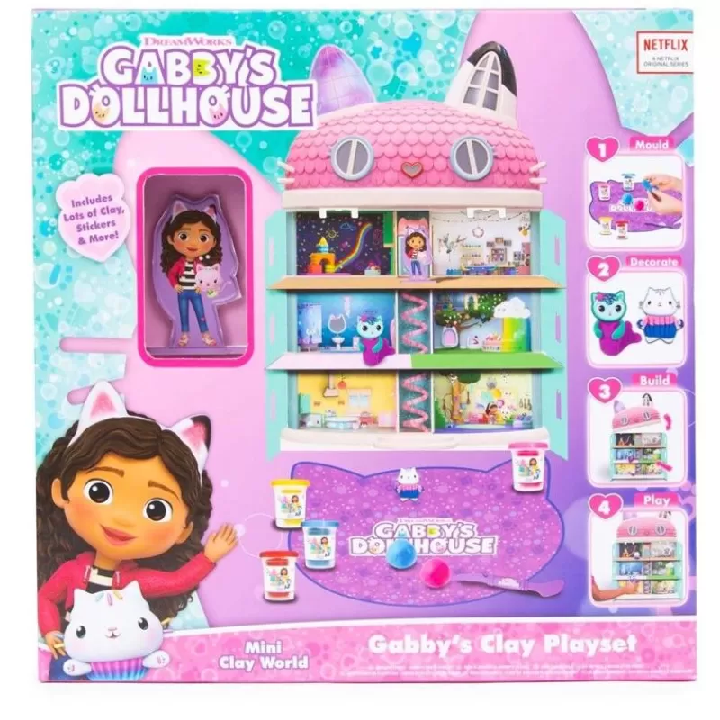 Flash Sale Gabbys Dollhouse Diy Clay Cats & Dollhouse Set Modellervoks & Slim