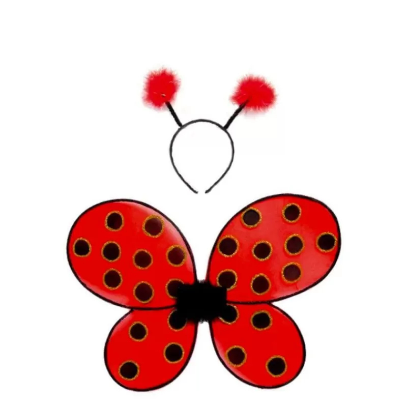 Best Sale Gp Ladybug Wings & HeadBånd Udklædning & Tilbehør