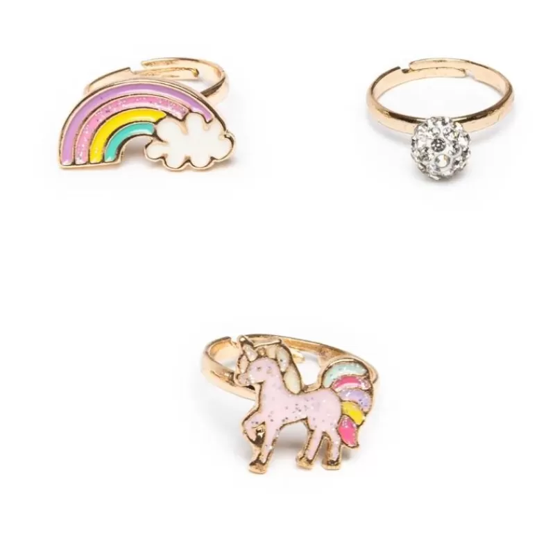 Cheap 3Pk Unicorn Rainbow Rings Smykker