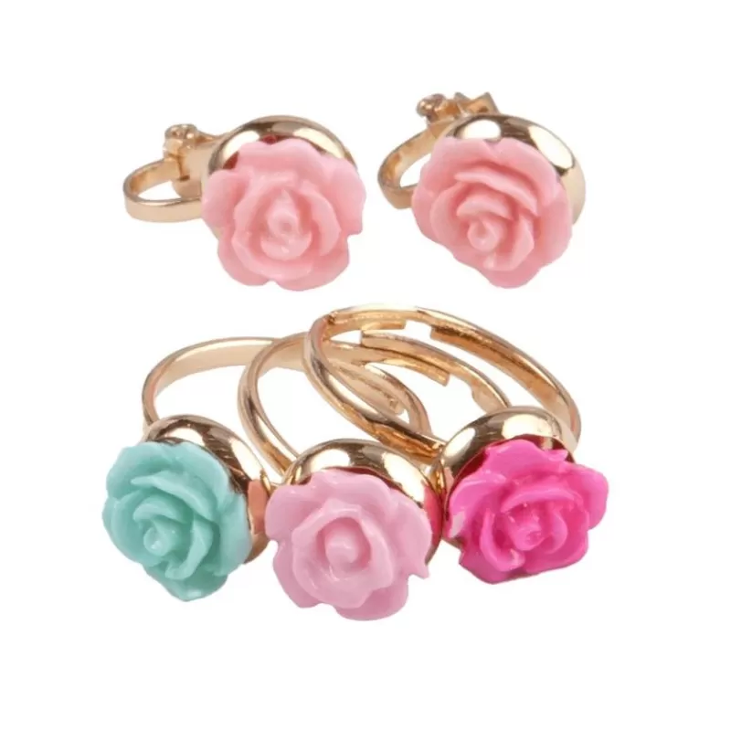 Clearance Rose Ring & Clips Oreringe Smykker