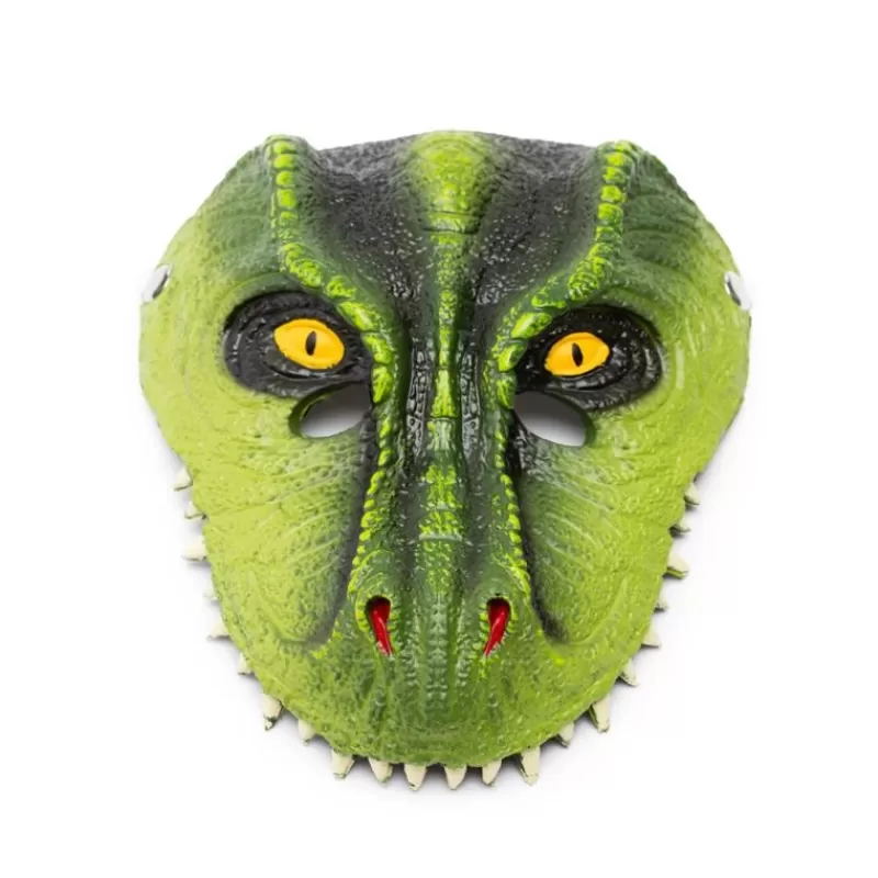 New T-Rex Dino Mask, Green Udklædning & Tilbehør