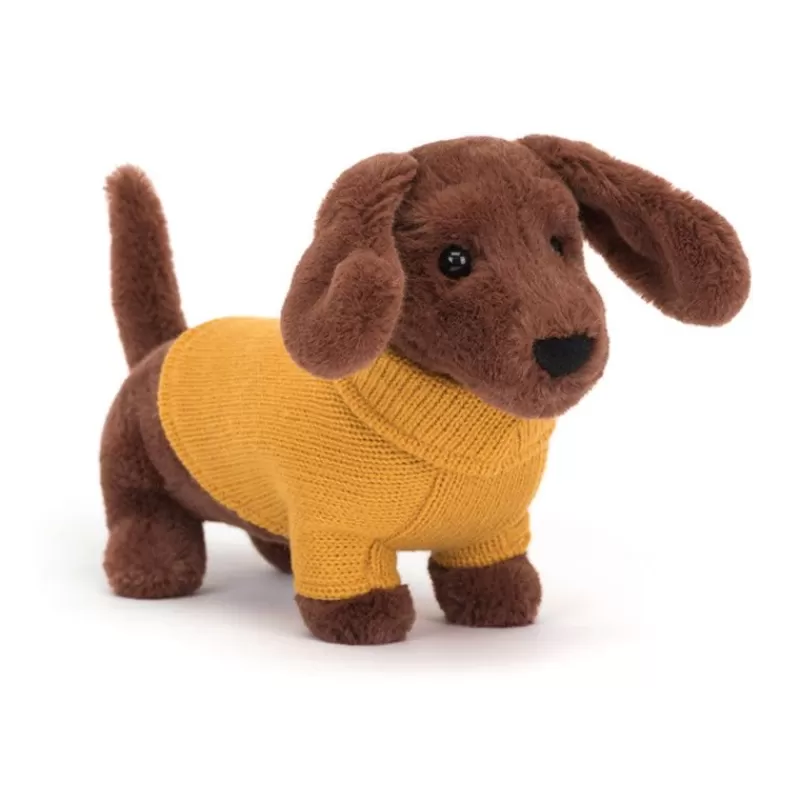 New Dogs - Sweater Gravhund, Gul 14 Cm Alle Bamser