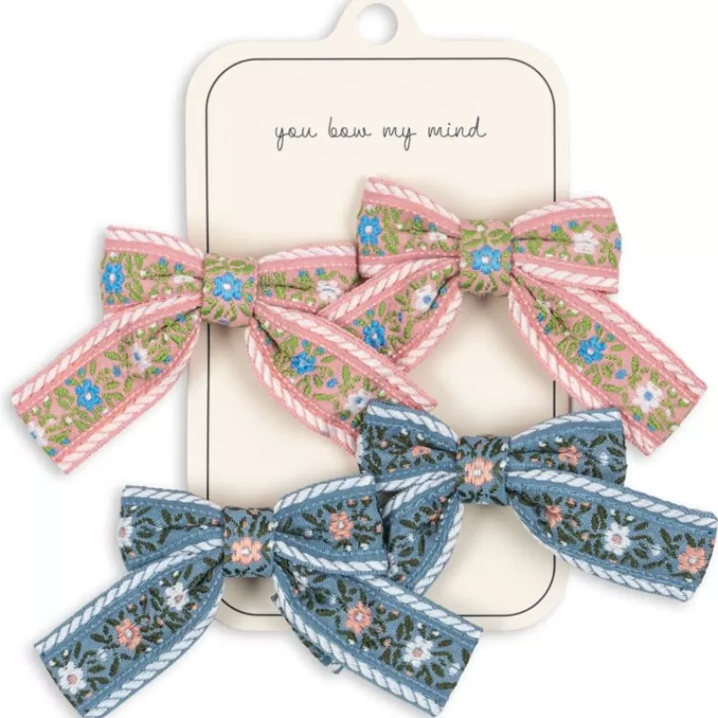 Hot Konges Slojd 4Pk Ribbon Bow Hair Clips Hårpynt