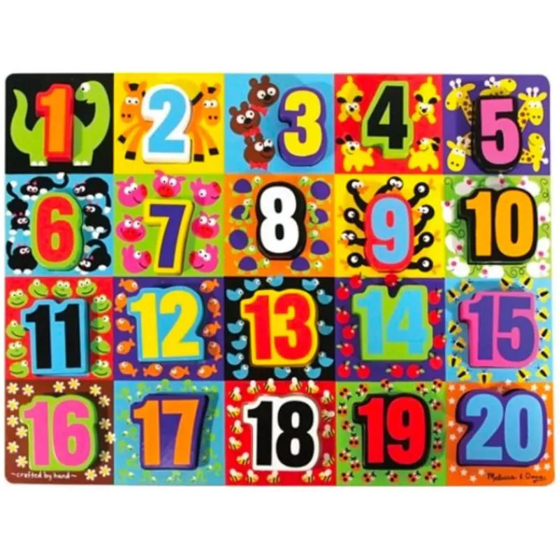 Hot Melissa&Doug Jumbo Numbers Chunky Puzzle Puslespil