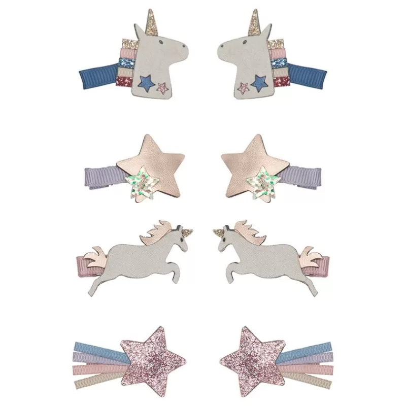 Discount 8 Harclips - Mini Unicorn Hårelastikker