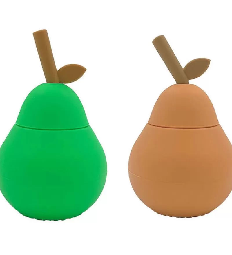 Fashion 2Pk Pear Drikkekop M.Sugeror, Apricot/Green Øvrigt Til Spisning