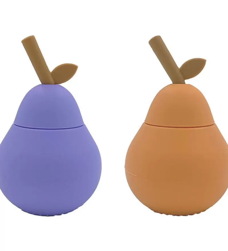 Shop 2Pk Pear Drikkekop M.Sugeror, Apricot/Purple Øvrigt Til Spisning